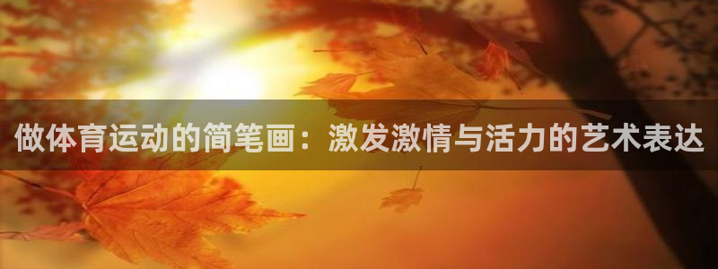 速球体育官网入口：做体育运动的简笔画：激发激情与活力的艺术表达